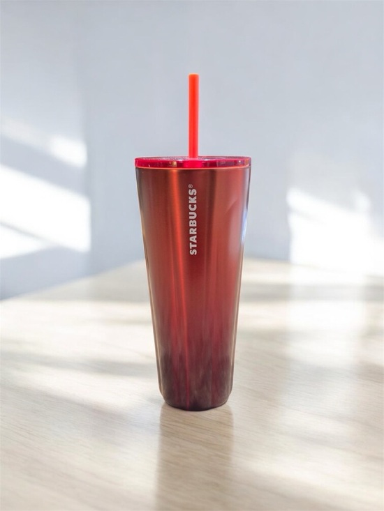 Starbucks Accessories - Starbucks Red Ombre Stainless Steel Tumbler